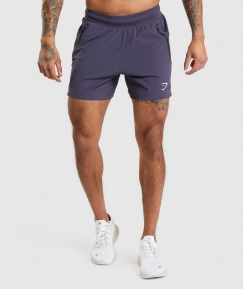 Men's Gymshark Apex 5" Perform Shorts Purple | CA 87N60D